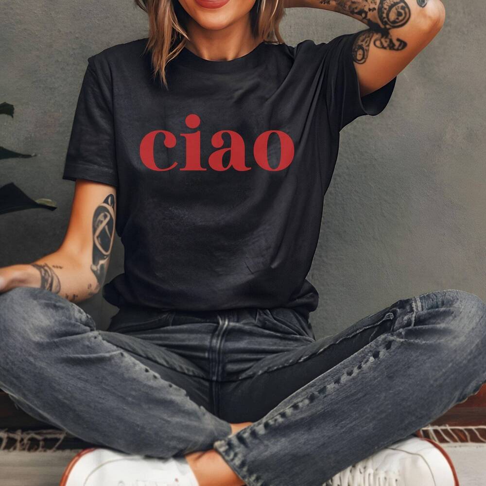 Ciao Shirt, Downtown Girl, Italia Theme Gift, Cute Preppy Tshirt - Picture 1 of 4